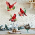 thumbnail image 7 of Opvise 3Pcs Honeycomb Bird Christmas Ornaments Vibrant Color Creative Shape 3D Effect Xmas Tree Pendant Party Decor for Christmas Red, 7 of 7