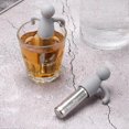 thumbnail image 2 of Jinxiu Creative Silicone Tea Strainer Making Tools Stainless Steel Drain Partition1pcs-grey, 2 of 3