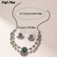thumbnail image 4 of Vintage Cubic Zirconia Earrings Bohemian Flower Layered Pendant Necklace Jewellery Set for Women Tassel Beaded Boho Wedding Cocktail Party Birthday Christmas Anniversary Unique Jewelry Gifts, 4 of 11