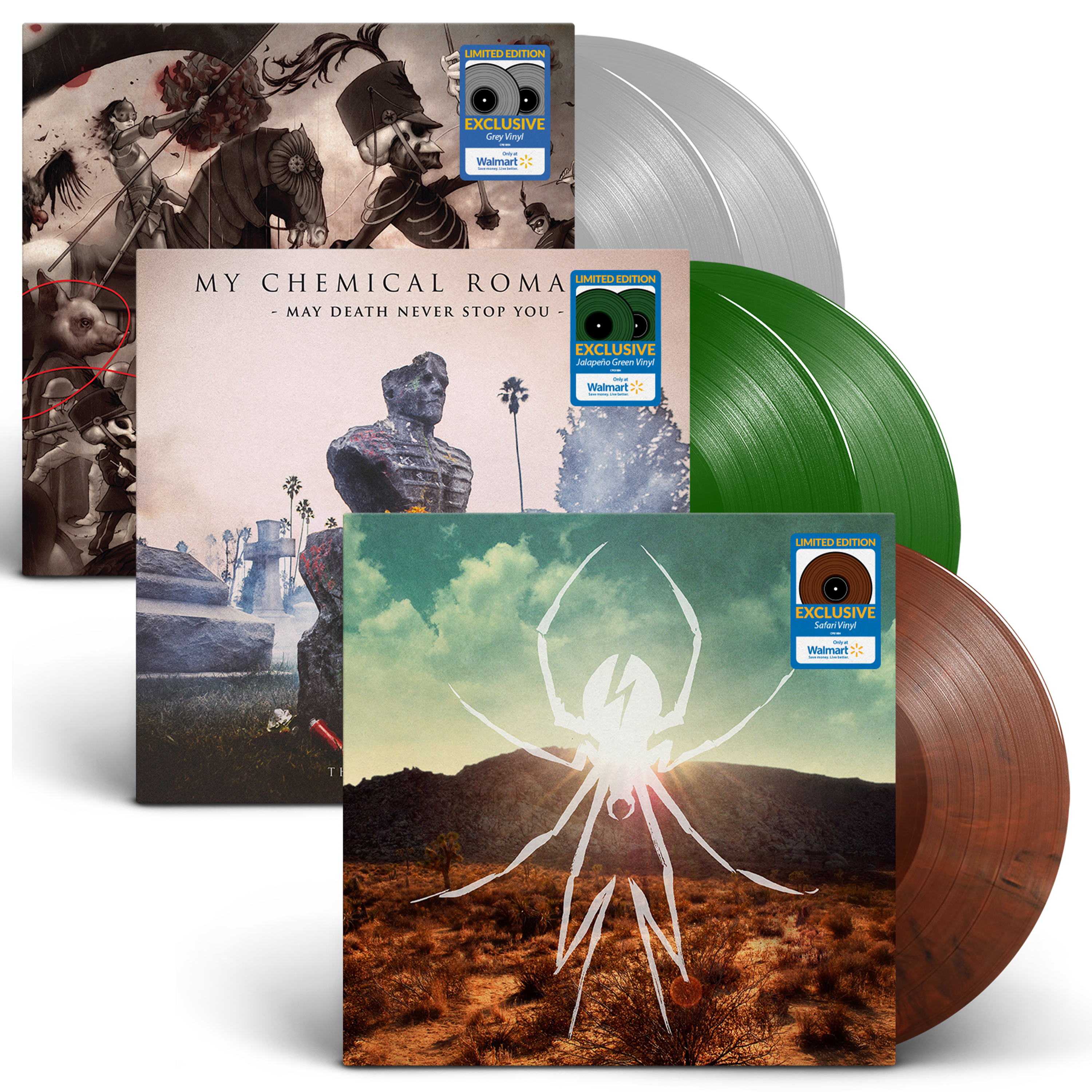 My Chemical Romance The Black Parade, Danger Days, May Death Never Stop You Vinyl Bundle
