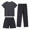 thumbnail image 4 of KPOPLK Little Boys Pajamas 3 Pieces Short Sleeve Top Pant/Shorts Set Relax Fit Sleepwear Kids Pjs Toddler Clothes for Boys Jammies,Size 11-12 Years, 4 of 4