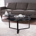 thumbnail image 2 of 43" Black Solid Manufactured Wood And Metal Free Form Coffee Table, 2 of 7
