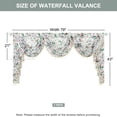 thumbnail image 3 of VOGOL Waterfall Valance 79"x43" Extra Wide Farmhouse Vintage Botanical Floral Sheer Voile Swag with Beaded Trim, 3 of 7