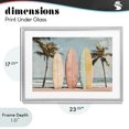 thumbnail image 4 of Stupell Industries Tropical Paradise Surfboard Trio Gray Framed Print Under Glass, 23 x 17, by Petals Prints Design, 4 of 8