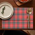 thumbnail image 5 of Red Black White Checkerboard Checkered Pattern Summer Placemats Table Placemats Set Of 4-Linen Kitchen Washable Placemats Table Mats 11.8"x17.7" Non-Slip Heat Resistant, 5 of 6