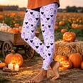 thumbnail image 4 of Edvintorg Yoga Pants for Women Halloween Printed Elastic Waisted Casual Leggings Plus Size Fashion Women Clothes Purple S-3XL, 4 of 7