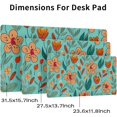 thumbnail image 2 of Large Gaming Mouse Pad, Landscape Painting Desk Pad, Laptop PU Mouse Pad, Waterproof Anti-Slip Desk Pad, Home Decoration Office Accessories (31.5x15.7in,Yellow Flower), 2 of 6