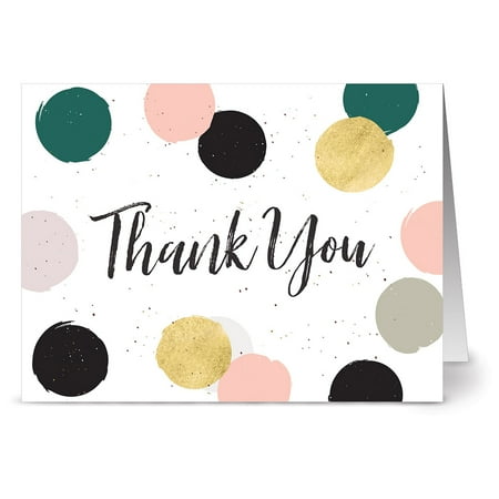 Pansy Note Card - 24 Note Cards - Dabs and Dots Thank You - Blank Cards - Gray Envelopes Included