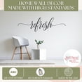 thumbnail image 2 of Refresh Bathroom Decals Wall Saying Cursive Vinyl Lettering Home Decor Decal Quote - Wall Words Sticker Spa Bath Decor Art 23x7-Inch Black, 2 of 4