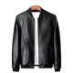 thumbnail image 5 of Chaqueta de cuero de otoño e invierno con cuello de béisbol para hombre, chaqueta de cuero de mediana edad, chaqueta de cuero de PU para hombre, chaqueta de motocicleta para hombre, 5 of 5
