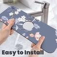 thumbnail image 6 of Sikiie Watercolor Flowers Butterfly Splash Guard for Sink Faucet-1 PC Super Absorbent Fast Drying Mat Sink Gadgets-Splash Guard for Kitchen, Sink Mat, 6 of 7