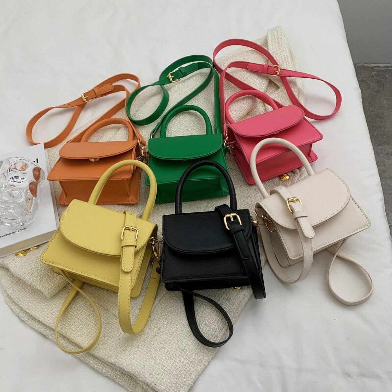 CoCopeaunt Womens Mini Handbag Pu Solid Color Shoulder Bag