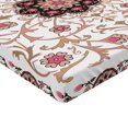 thumbnail image 2 of Ambesonne Eastern Fitted Sheet, Classic Floral Details, Queen Size, Coral Jade Green, 2 of 3