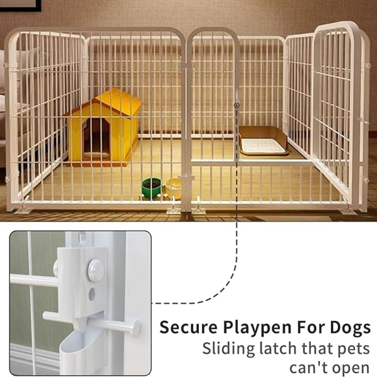 Aqwiopr Secure & Sturdy Dog Fence Playpen: Durable Outdoor Enclosure for Small Dogs