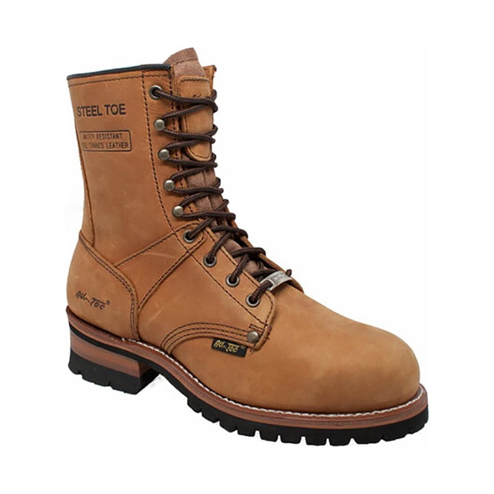 AdTec Men's 1740 9" Steel Toe Logger Work Boots
