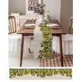 thumbnail image 3 of Ldtrchee Summer Lemon Table Runner 72 Inches, Green Botancial Summer Yellow Fruits Rustic Bed Runner Dresser Scarves Tabletop for Indoor Outdoor Parties/Ceremony/Banquet, 16" x 72", 3 of 8