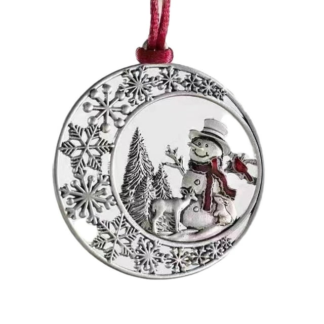 Guardoinrt Alloy Unique Christmas Tree Metal Pendants – Sturdy And Durable Wide Application Festive Decorations Christmas snowman 1Set