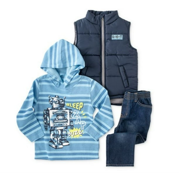 Kids Headquarters Kids Headquarters Infant Boys 3 Piece Robot Outfit