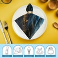 thumbnail image 6 of Nawy Gold and Blue Abstract Art Polyester Cloth Napkins for Dining Table Kitchen Daily Party Housewarming Farmhouse Decor 6 PCS, 6 of 7