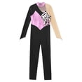 thumbnail image 5 of LiiYii Ice Skating Training Bodysuit for Girls Gymnastic Jumpsuit Metallic Patchwork Figure Ice Pink 10, 5 of 7