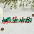 thumbnail image 6 of Wooden Christmas Desk Decor Set with Train Figurines - Holiday Ornament for Home, Office, and Bookshelf, 6 of 7