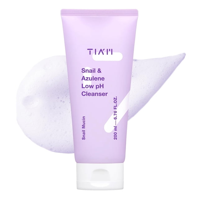 Limpiador TIA'M Snail&Azulene con bajo pH 6.76 fl oz para piel sensible