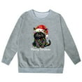 thumbnail image 4 of Tfken Toddler Kids Girls Sweatshirt Size 4-5 Years Long Sleeve Crew Neck Cat Print Cute Pullover Sweater Comfortable Light Gray Tops, 4 of 4
