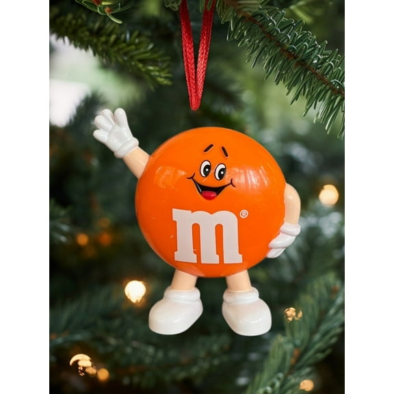 Ornament Orange M&M M & M PVC Figure Figurine Holiday Charm Dangler 3” Gift New