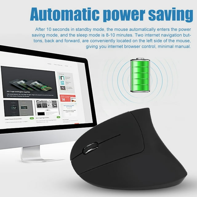 Left-Handed Mice, Left-Handed Mouse, Vertical Optical For PC Laptop Computer Notebook