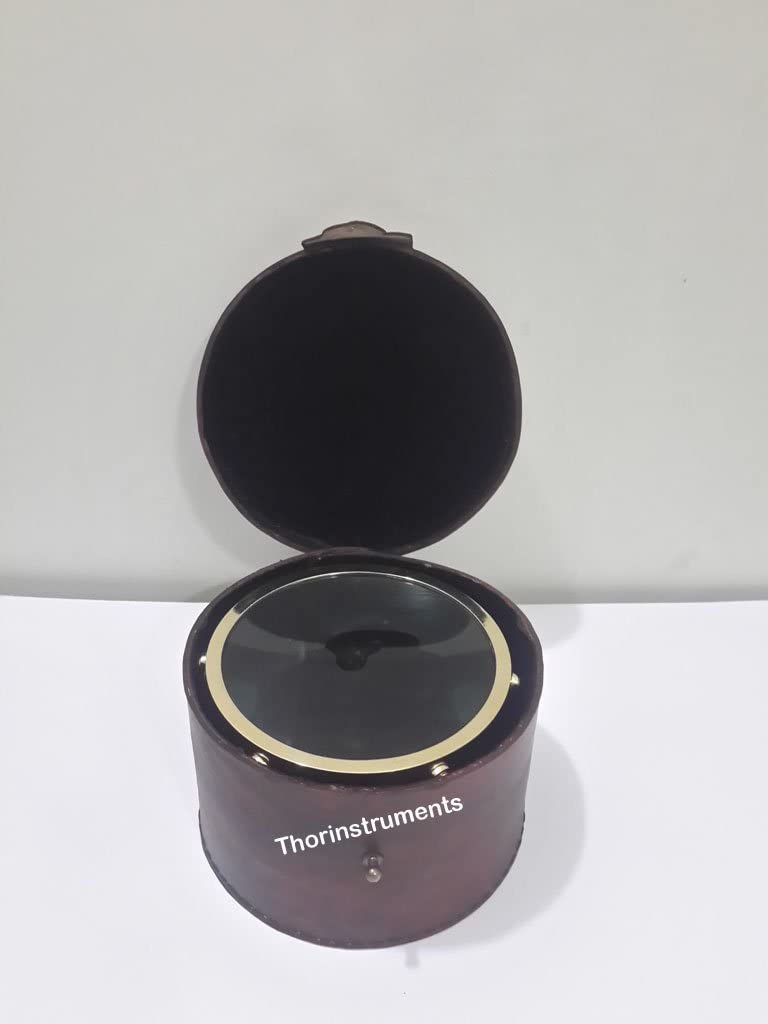 Brass Finish Magnifying Glass With Red Leather Box Home Decor