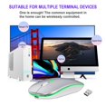 thumbnail image 5 of Wireless Optical Mouse M40 2.4G Colorful Luminous Rechargeable Mute Ultra-thin for PC Notebook Desktop Office white, 5 of 5