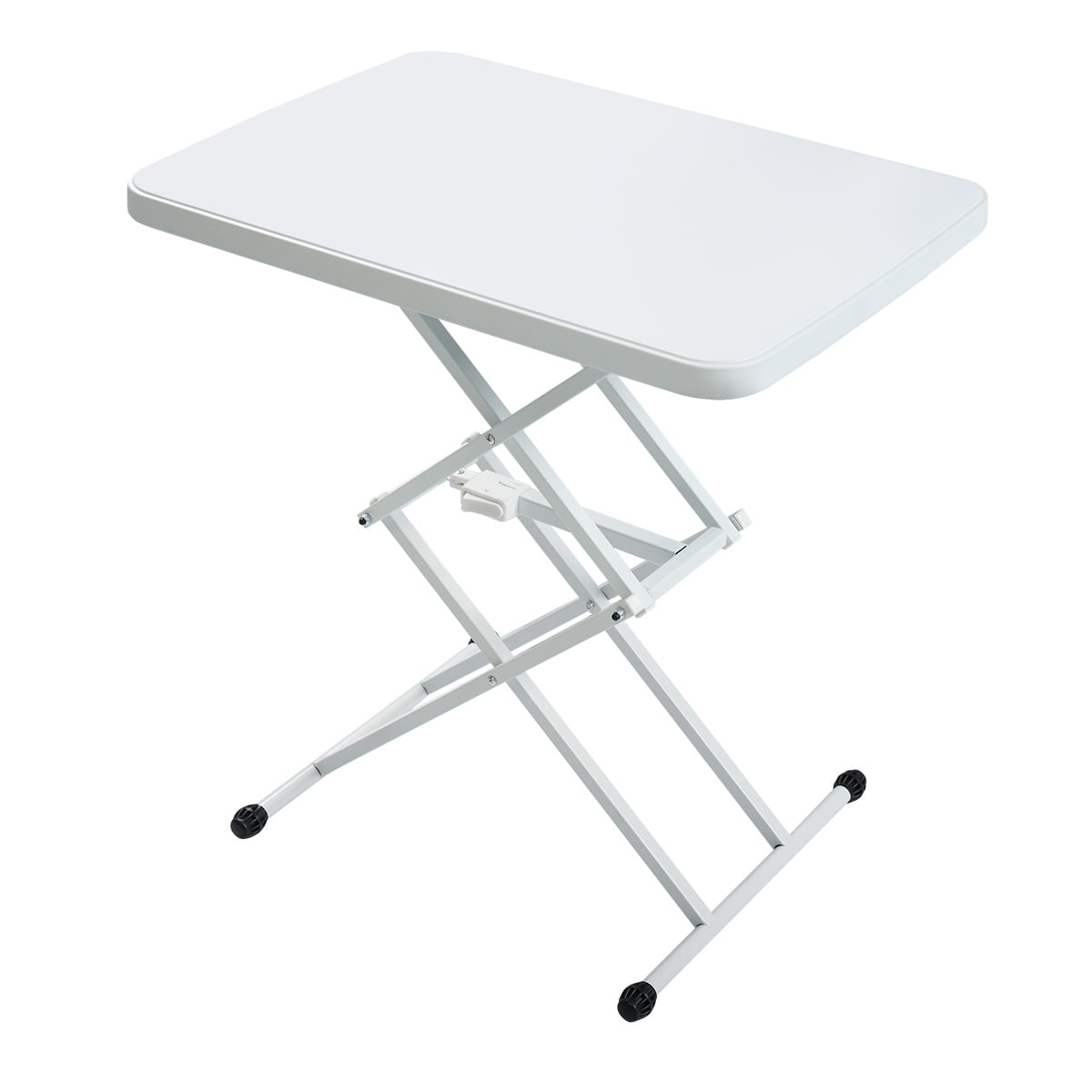 Kepooman Adjustable Plastic Folding Card Table, Square Lifting Desk - 25 x 17 inch - White Kepooman Adjustable Plastic Folding Card Table, Square Lifting Desk - 25 x 17 inch - White