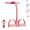 Pink, variant on Multifunctional Upper Belly Resistance Band, 8-Tube Pedal Exercise Tool for Full-Body Stretching
