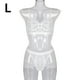 thumbnail image 1 of Encaje sexy conjunto de ropa interior sujetador ropa interior regalo para mujeres niñas, blanco, L 2 piezas seitruly XX000054-35, 1 of 7