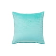 thumbnail image 2 of ziyahi Seat Cushion Cover Solid Color Velvet Replacement Soft Decorative Covers Lightweight Durable Reusable Zipper Sofa Pillow Case Accessories Blue 45x45cm, 2 of 9