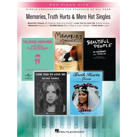 Memories, Truth Hurts & More Hot Singles: Pop Piano Hits Series (Paperback) by Hal Leonard Corp