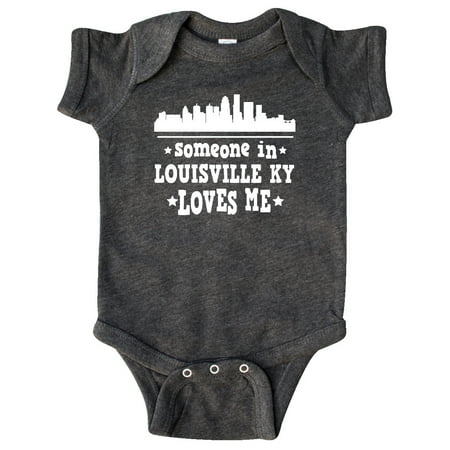 

Inktastic Louisville Kentucky Someone Loves Me Gift Baby Boy or Baby Girl Bodysuit