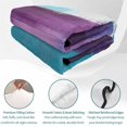 thumbnail image 4 of King Quilt Set 96''x106'', Purple Turquoise Lightweight Bedspread Coverlet with 2 Pillow Shams, Modern Abstract Oil Painting Art Geometric Breathable All Season Quilt Bedding for Bedroom/Guest Room, 4 of 9