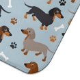 thumbnail image 5 of Cute Dachshund and Dog Footprint Dish Drying Mat for Kitchen 1 Pack, Ultra Absorbent Microfiber Dishes Drainer Mats,16"x18", 5 of 6