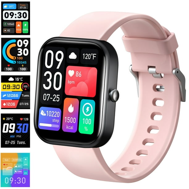 Doosl Smart Watch, IP68 Waterproof Fitness Trackers with Heart Rate Monitor, Activity Tracker Pedometer, Compatible with IOS Android - Walmart.com
