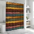 thumbnail image 6 of Colorful Vintage Small Stall Shower Curtain, Waterproof Shower Curtains for Bathroom, Vintage Wooden Farmhouse Washable Fabric Cloth Bath Curtain for Bathtub Decoration with Hooks 36x78 Inches, 6 of 6