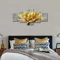 thumbnail image 4 of TISHIRON 5PCS Framed Canvas Wall Art Set,50"x24" Abstract Yellow Flower Canvas Art Decor, 4 of 7