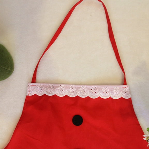 FUEENIRVA Cooking Apron Women Red Fiber Cloth 2Pack Adult Home Kitchen Chef Apron