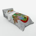 thumbnail image 3 of Ambesonne Colorful Bedding Set 4 Pcs, Tropical Plants Leaves, Queen, Multicolor, 3 of 3