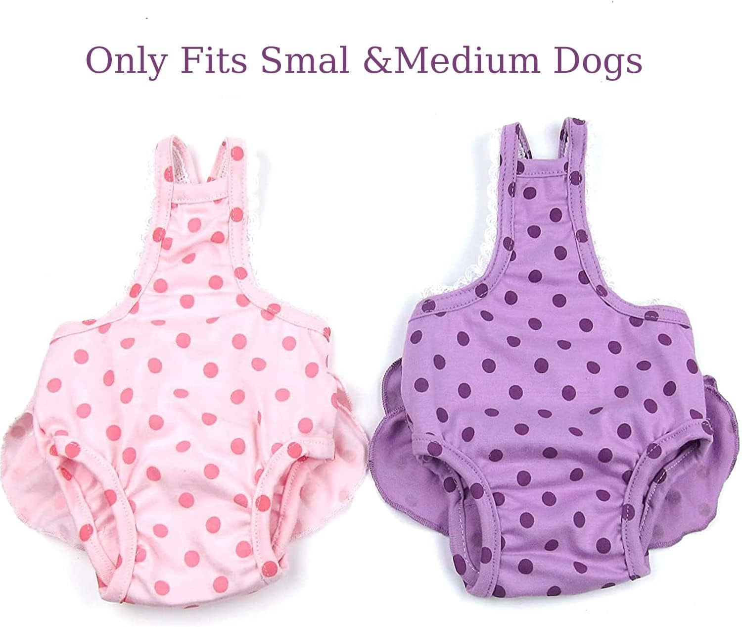 Washable Female Diapers with Suspender Comfort Reusable Doggy Diapers Reusable Puppy Sanitary Panties Dog Underwear Diaper for Small Girl Dogs in Period Heat