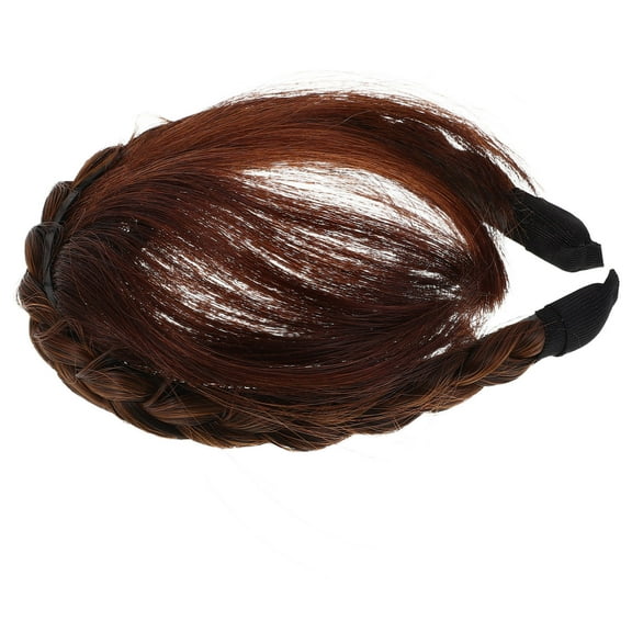 TABLZONE Natural Synthetic Fringe Hair Headband with in Light Brown for Women and Girls