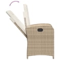 thumbnail image 3 of vidaXL 5 Piece Garden Dining Set with Cushions Beige Poly Rattan, 3 of 5