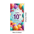 thumbnail image 3 of LUUFILx Happy Birthday 10th Party Decoration Backdrop Banner Colorful Balloon Background Photography Props Supplies Decorations Celebrations Event, 3 of 8