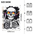 thumbnail image 2 of FORMRS 1-Subject Spiral Notebook 8" x 5" College Ruled 60 Refillable Sheet A5 Hard Cover, 2 Pack, Skeleton with Glasses, 2 of 7