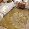 thumbnail image 4 of Brown Boho Runner Rug 2.7x5 FT, Non Slip Entryway Carpet, Middle Century Abstract Floral Ethnic Art Washable Soft Floor Carpet Entrance Mat Non-Shedding Throw Rug for Hallway Laundry Room Bedside, 4 of 9